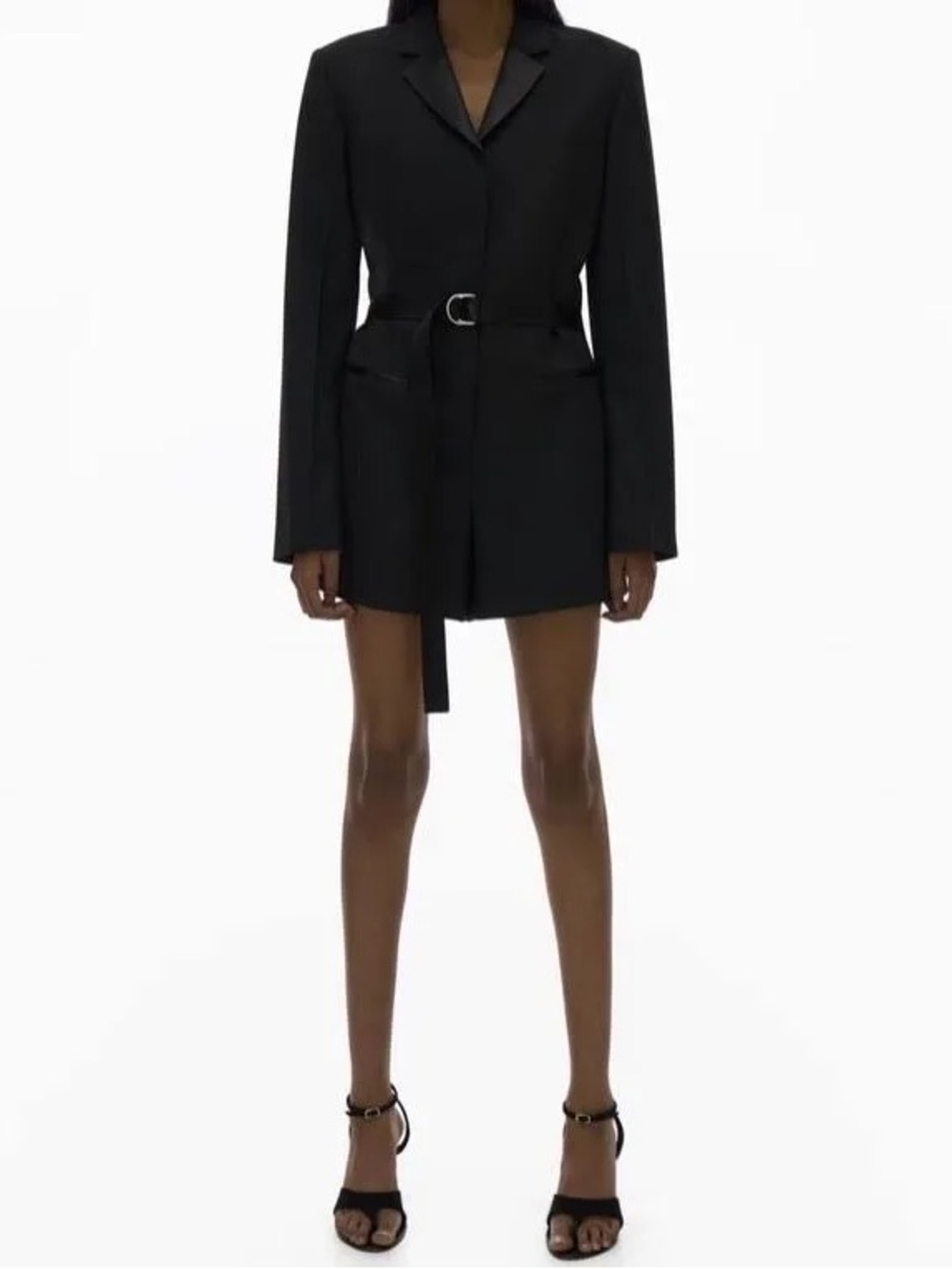 Black Women's Tailored Longline Blazer